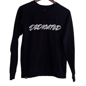 Dedicated Brand Crew Neck Sweatshirt Small S Black Organic Cotton Mens